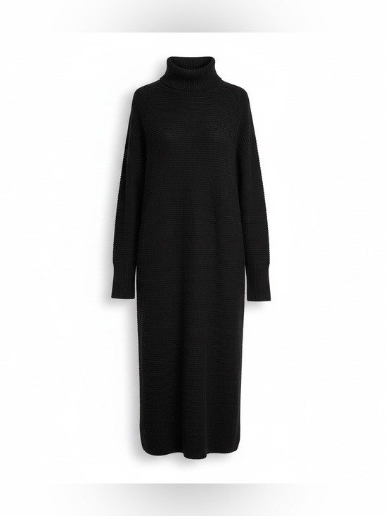 Hugo Boss Sweaters - Boss by Hugo Boss XS wool alpaca blend Black Turtleneck midi Knit Sweater Dress